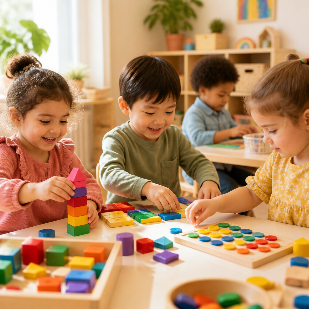 Children engaged in hands-on play-based learning